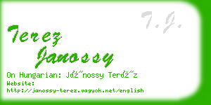 terez janossy business card